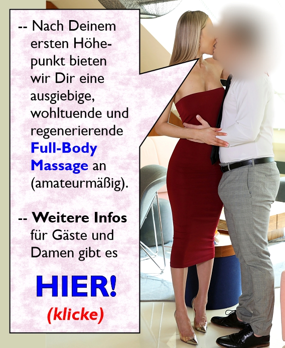 Neben Verkehr erhalten Gäste eine Ganzkörpermassage.